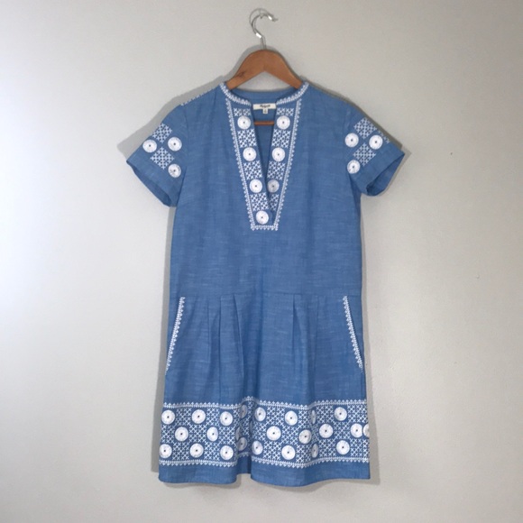 Madewell Dresses & Skirts - Madewell Sunstitch denim chambray tunic dress
